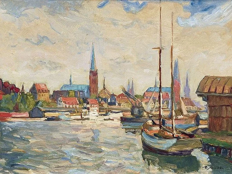 1883-Wilhelm Schodde - Porto di Lubecca